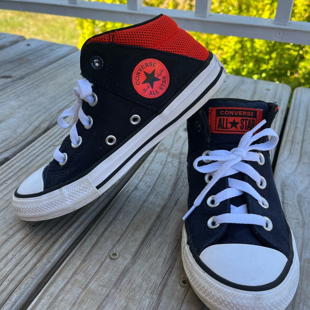 Converse Kids High-Top Sneakers - Navy and Red size 1 Little Boys